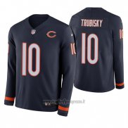 Maglia NFL Therma Manica Lunga Chicago Bears Mitchell Trubisky Blu