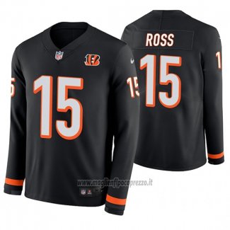 Maglia NFL Therma Manica Lunga Cincinnati Bengals John Ross Nero