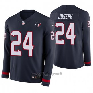 Maglia NFL Therma Manica Lunga Houston Texans Johnathan Joseph Blu