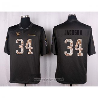 Maglia NFL Anthracite Las Vegas Raiders Jackson 2016 Salute To Service