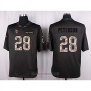 Maglia NFL Anthracite Minnesota Vikings Peterson 2016 Salute To Service