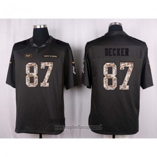 Maglia NFL Anthracite New York Jets Decker 2016 Salute To Service