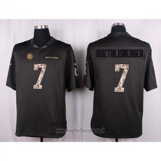 Maglia NFL Anthracite Pittsburgh Steelers Roethlisberger 2016 Salute To Service