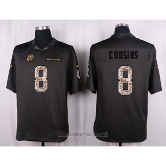 Maglia NFL Anthracite Washington Commanders Cousins 2016 Salute To Service