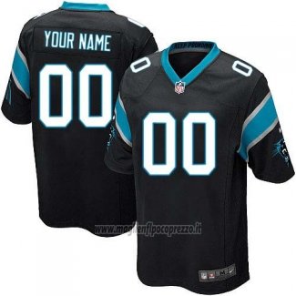 Maglia NFL Carolina Panthers Personalizzate Nero