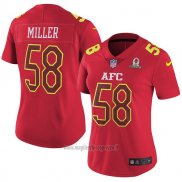 Maglia NFL Donna Pro Bowl AFC Miller 2017 Rosso