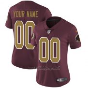 Maglia NFL Donna Washington Commanders Personalizzate Rosso Giallo
