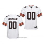 Maglia NFL Game Bambino Cleveland Browns Personalizzate 2020 Bianco