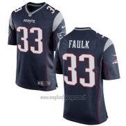 Maglia NFL Game Bambino New England Patriots Faulk Nero