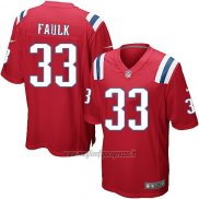 Maglia NFL Game Bambino New England Patriots Faulk Rosso