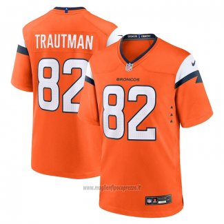 Maglia NFL Game Denver Broncos Adam Trautman Arancione Bianco
