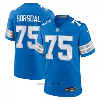 Maglia NFL Game Detroit Lions Colby Sorsdal Blu Bianco