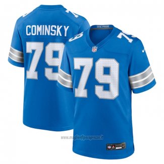 Maglia NFL Game Detroit Lions John Cominsky Blu Bianco
