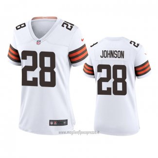 Maglia NFL Game Donna Cleveland Browns Kevin Johnson Bianco