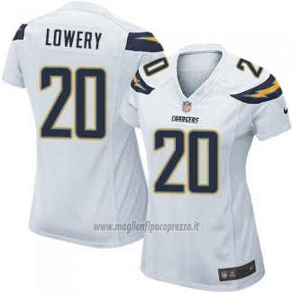 Maglia NFL Game Donna Los Angeles Chargers Lowery Bianco