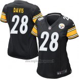 Maglia NFL Game Donna Pittsburgh Steelers Davis Nero