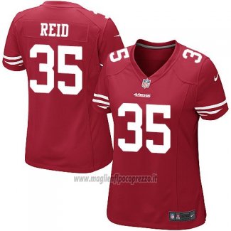 Maglia NFL Game Donna San Francisco 49ers Reid Rosso