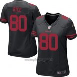 Maglia NFL Game Donna San Francisco 49ers Rice Nero