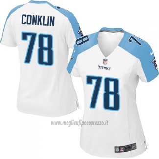 Maglia NFL Game Donna Tennessee Titans Conklin Bianco