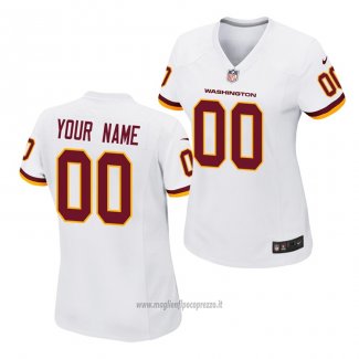 Maglia NFL Game Donna Washington Commanders Personalizzate Bianco