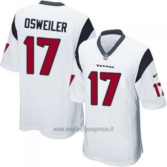 Maglia NFL Game Houston Texans Osweiler Bianco