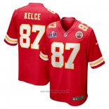 Maglia NFL Game Kansas City Chiefs Travis Kelce Super Bowl Lviii Patch Rosso
