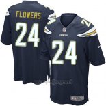 Maglia NFL Game Los Angeles Chargers Flowers Blu2
