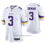 Maglia NFL Game Minnesota Vikings Trevor Siemian Bianco