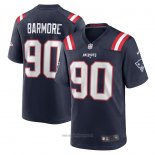Maglia NFL Game New England Patriots Christian Barmore 90 Blu