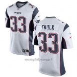 Maglia NFL Game New England Patriots Faulk Bianco