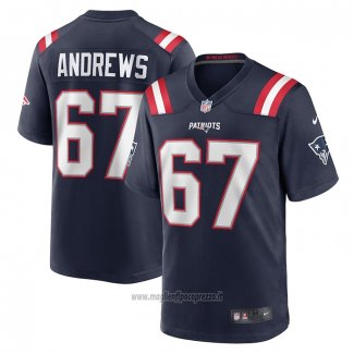 Maglia NFL Game New England Patriots Jake Andrews Blu
