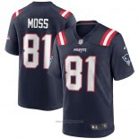 Maglia NFL Game New England Patriots Randy Moss Retired Blu