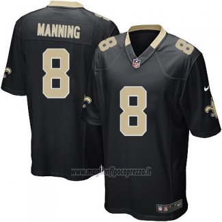 Maglia NFL Game New Orleans Saints Manning Nero