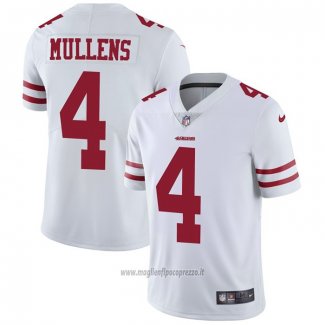 Maglia NFL Game San Francisco 49ers 4 Nick Mullens Bianco