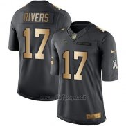 Maglia NFL Gold Anthracite San Diego Chargers Rivers Salute To Service 2016 Nero