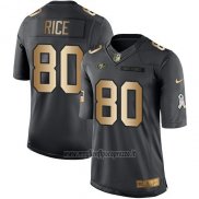 Maglia NFL Gold Anthracite San Francisco 49ers Rice Salute To Service 2016 Nero