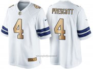 Maglia NFL Gold Game Dallas Cowboys Prescott Bianco