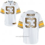Maglia NFL Gold Game Pittsburgh Steelers Pouncey Bianco