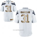 Maglia NFL Gold Game Seattle Seahawks Chancellor Bianco