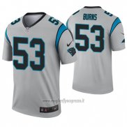 Maglia NFL Legend Carolina Panthers 53 Brian Burns Inverted Grigio