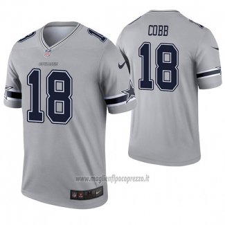 Maglia NFL Legend Dallas Cowboys 18 Randall Cobb Inverted Grigio