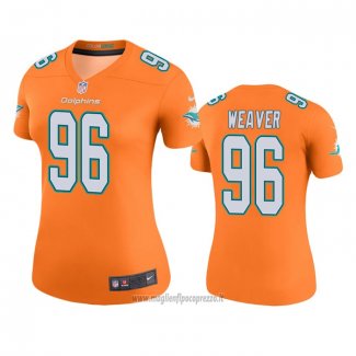 Maglia NFL Legend Donna Miami Dolphins Curtis Weaver Arancione