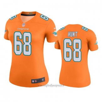 Maglia NFL Legend Donna Miami Dolphins Robert Hunt Arancione Color Rush
