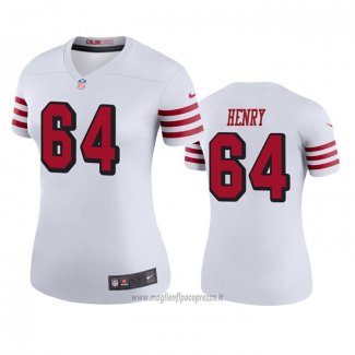 Maglia NFL Legend Donna San Francisco 49ers Willie Henry Bianco Color Rush