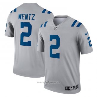 Maglia NFL Legend Indianapolis Colts Carson Wentz Inverted Grigio