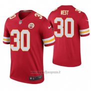 Maglia NFL Legend Kansas City Chiefs Charcandrick West Rosso Color Rush