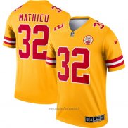 Maglia NFL Legend Kansas City Chiefs Tyrann Mathieu Inverted Giallo