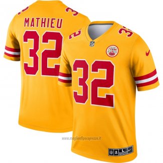 Maglia NFL Legend Kansas City Chiefs Tyrann Mathieu Inverted Giallo