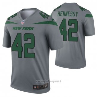Maglia NFL Legend New York Jets Thomas Hennessy Inverted Grigio