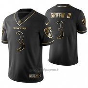 Maglia NFL Limited Baltimore Ravens Robert Griffin Iii Golden Edition Nero
